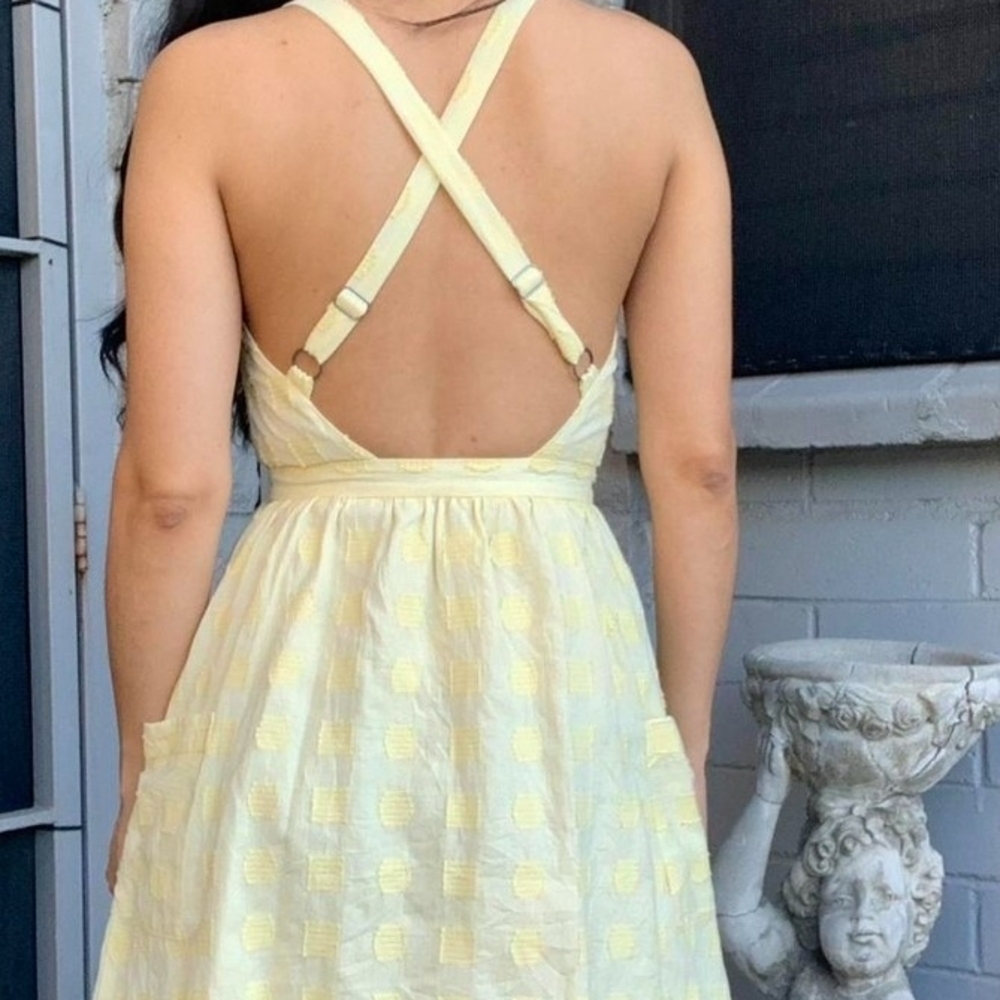 Modcloth Soft Yellow Button-Front Mini Dress - Picture 2 of 9